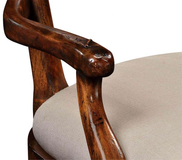 JONATHAN CHARLES ARTISAN Dining Arm Chair Curved Ladderback High Back Sweeping