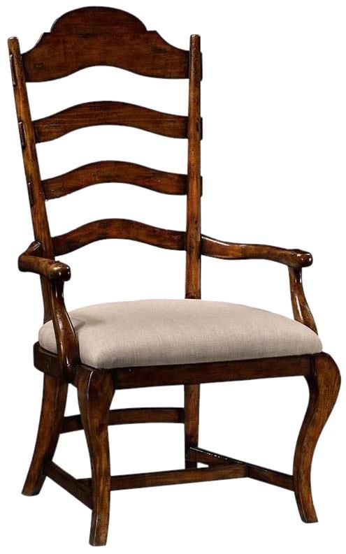 JONATHAN CHARLES ARTISAN Dining Arm Chair Curved Ladderback High Back Sweeping