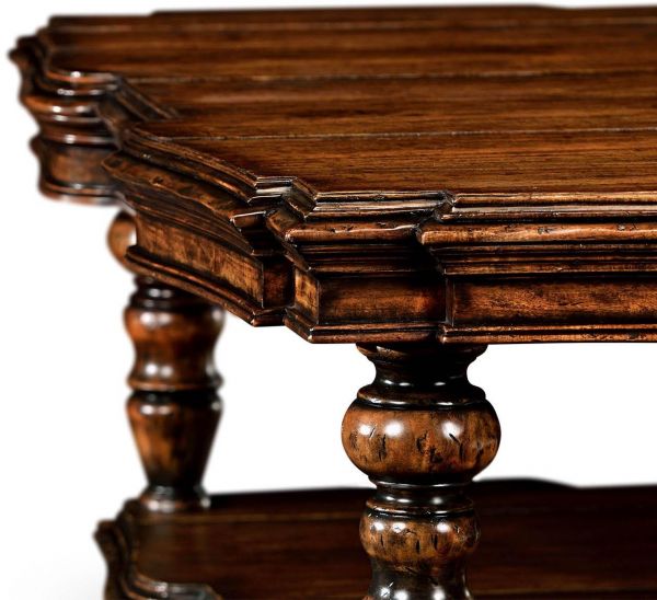 JONATHAN CHARLES ARTISAN Coffee Table Cocktail Rustic Thick Heavy Moulding