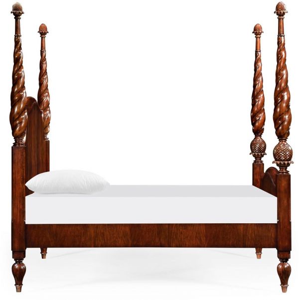JONATHAN CHARLES BUCKINGHAM Bed Plantation Twist Turned Fluted Posts Four Post