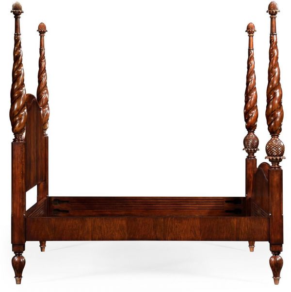 JONATHAN CHARLES BUCKINGHAM Bed Plantation Twist Turned Fluted Posts Four Post