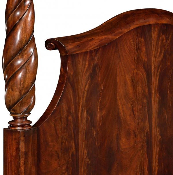 JONATHAN CHARLES BUCKINGHAM Bed Plantation Twist Turned Fluted Posts Four Post