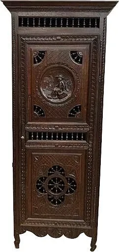 Antique French Brittany Cabinet - Chestnut 1890