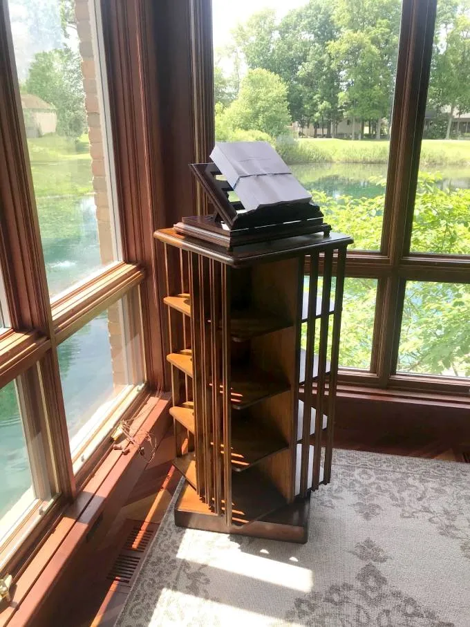 Revolving English Regency Bookcase