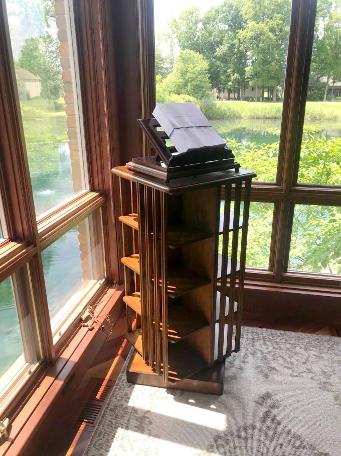 Revolving English Regency Bookcase